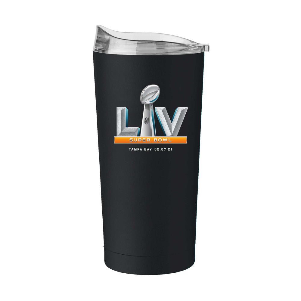 Super Bowl 55 Black Powder Coat 20oz Tumbler - Logo Brands - Flyclothing LLC