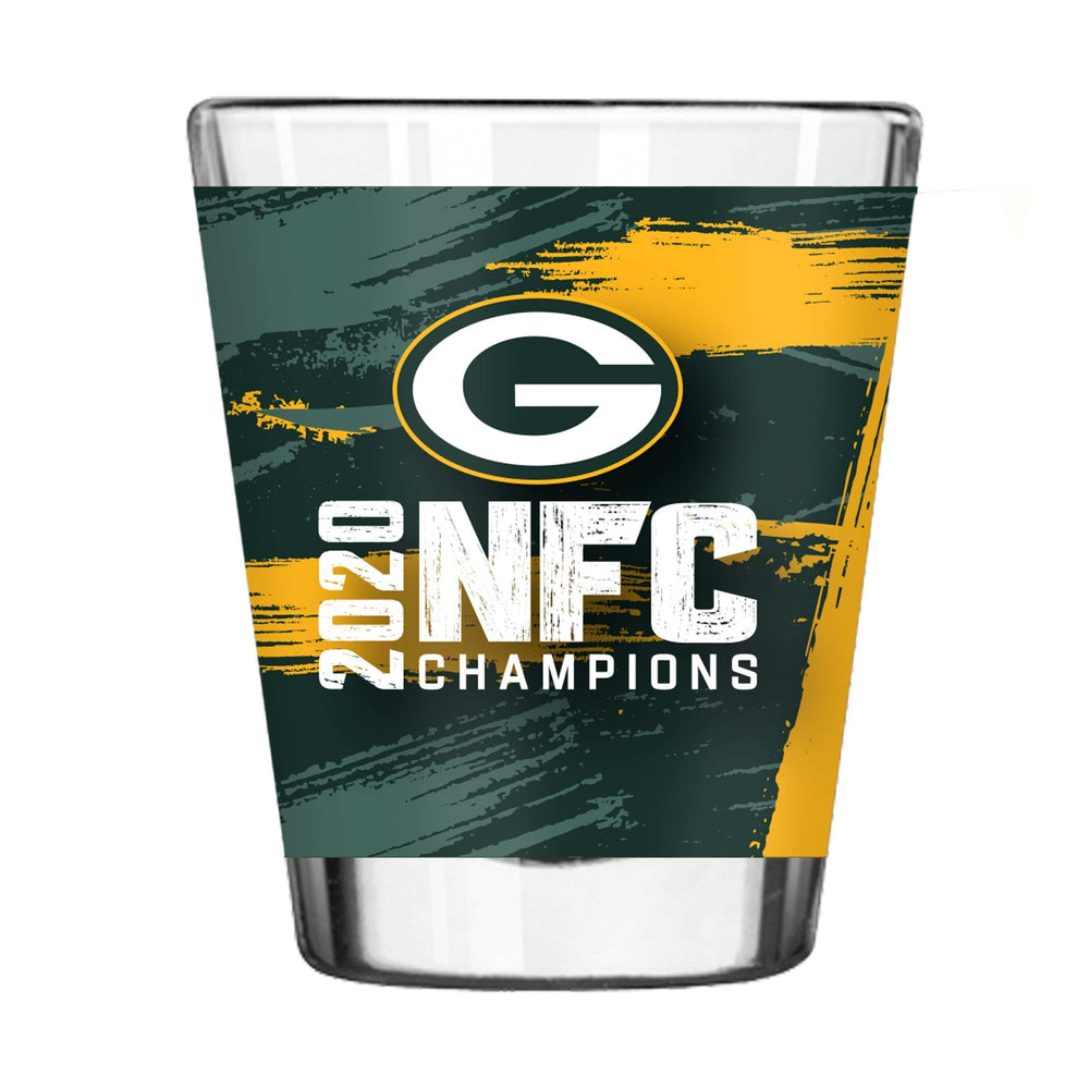 GB Packer Pro 2021 NFC Champs Sublimated 2oz Shot Glass - Logo Brands - Flyclothing LLC