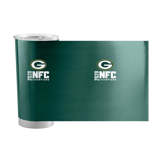 Green Bay Packers 2021 NFC Champs Logo 20oz Stainless Tumbler - Logo Brands - Flyclothing LLC
