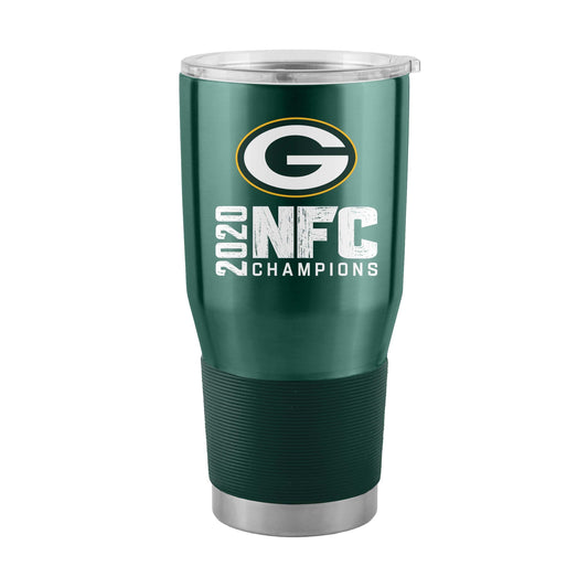 Green Bay Packers 2021 NFC Champs Logo 30oz Stainless Tumbler - Logo Brands - Flyclothing LLC