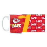 Kansas City Chiefs 2021 AFC Champs Sublimated 15oz Coffee Mug - Logo Brands - Flyclothing LLC