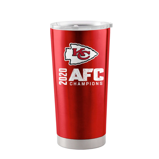 Kansas City Chiefs 2021 AFC Champs Logo 20oz Stainless Tumbler - Logo Brands - Flyclothing LLC