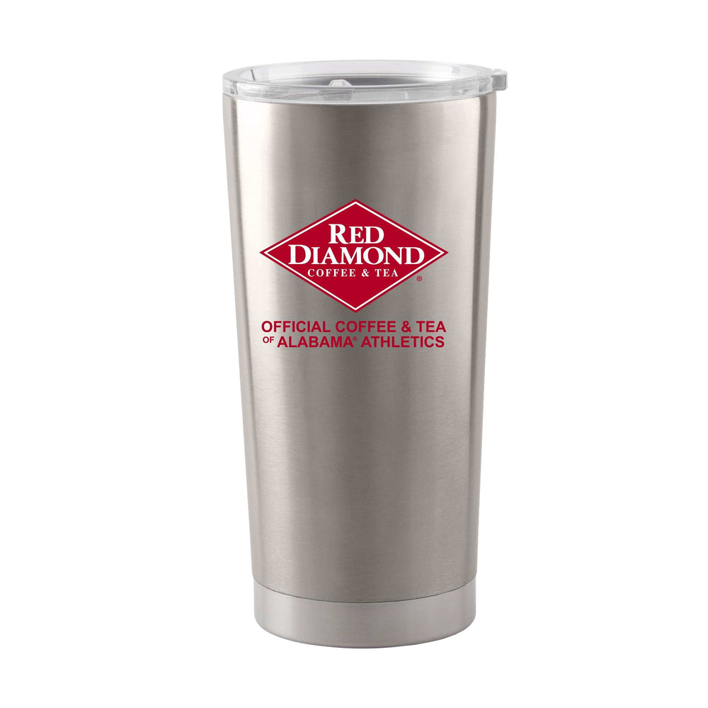 Red Diamond Coffee & Bama National Champs 20oz Silver Stainless Tumbler - Logo Brands - Flyclothing LLC