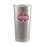 Red Diamond Coffee & Bama National Champs 20oz Silver Stainless Tumbler - Logo Brands - Flyclothing LLC