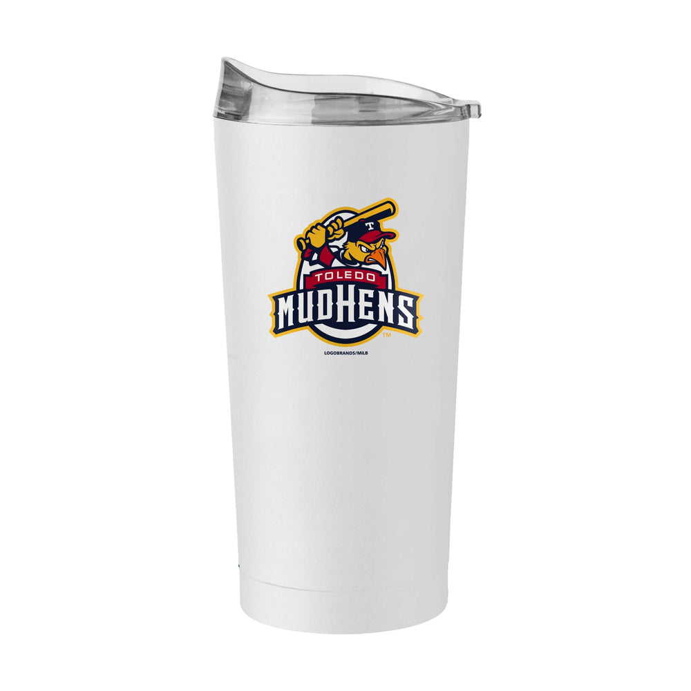 Toledo Mud Hens 20oz White Logo Powder Coat Tumbler - Logo Brands - Flyclothing LLC