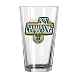 Milwaukee Bucks 16oz NBA Champion Pint Glass - Logo Brands - Flyclothing LLC