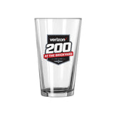 Verizon Brickyard 200 16oz Logo Pint Glass - Logo Brands - Flyclothing LLC