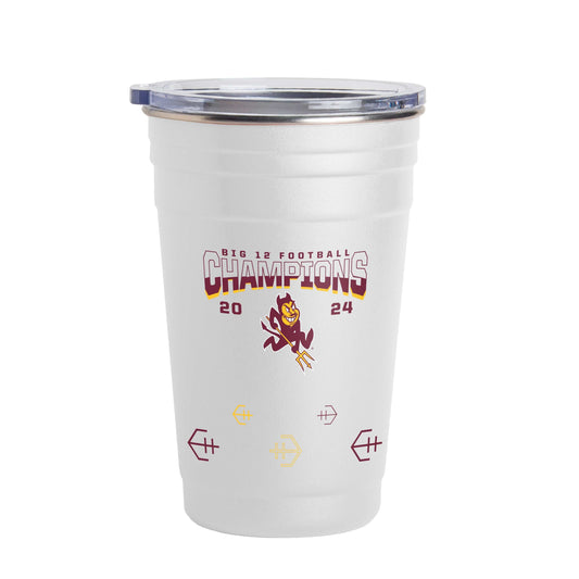 Arizona State 2024 BIG12 Champions 22oz Stainless Cup - Logo Brands - Flyclothing LLC