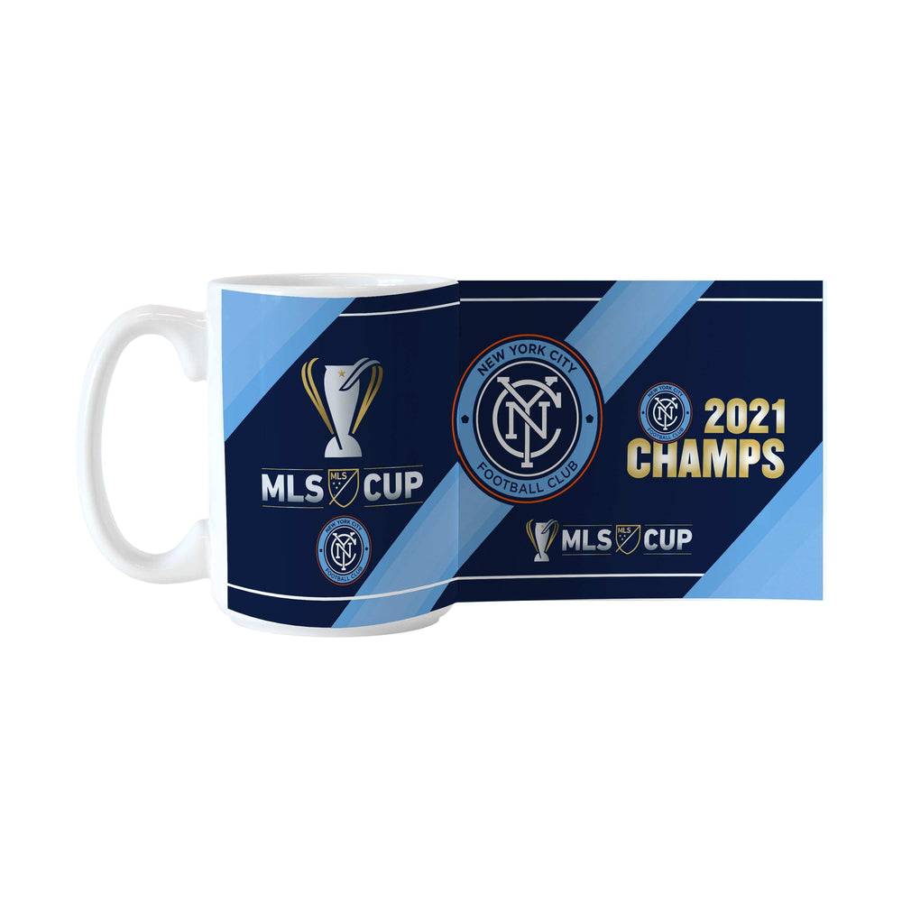 New York City FC 15oz 2021 MLS Champions Sublimated Mug - Logo Brands - Flyclothing LLC