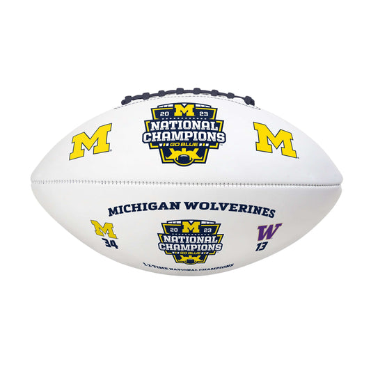 Michigan 2023 CFP National Champions Full Size Signature Football - Logo Brands - Flyclothing LLC