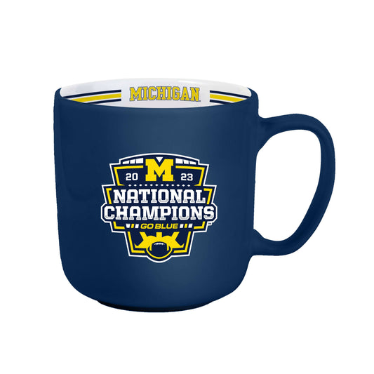 Michigan 2023 CFP National Champions 15oz Stripe Mug - Logo Brands - Flyclothing LLC