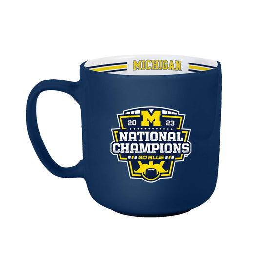Michigan 2023 CFP National Champions 15oz Stripe Mug - Logo Brands - Flyclothing LLC