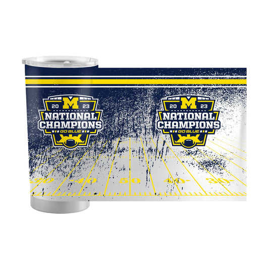 Michigan 2023 CFP National Champions 20oz Stainless Tumbler - Logo Brands - Flyclothing LLC