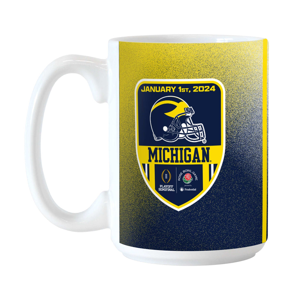 Michigan 2024 Rose Bowl Bound 15oz Sublimated Mug - Logo Brands - Flyclothing LLC