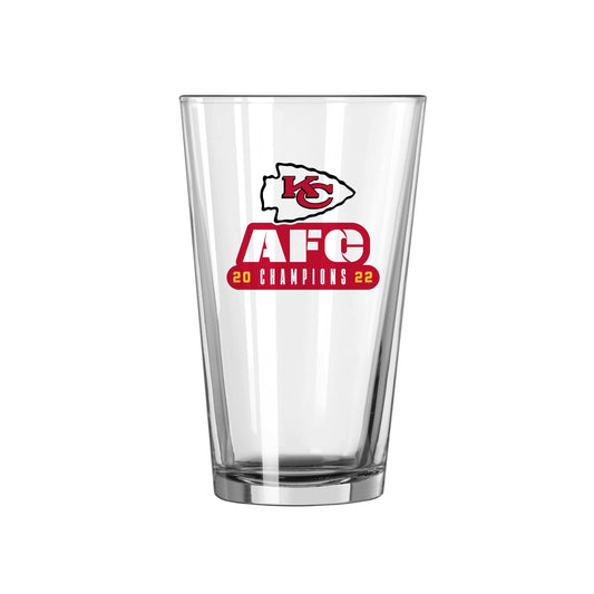 KC Chiefs 16oz Conference Champs Pint Glass - Logo Brands - Flyclothing LLC