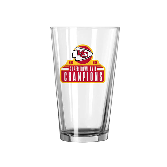 KC Chiefs 16oz SB Champions Pint Glass - Logo Brands - Flyclothing LLC
