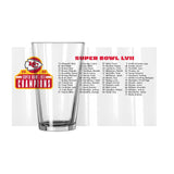 KC Chiefs 16oz SB Champions Roster Pint Glass - Logo Brands - Flyclothing LLC