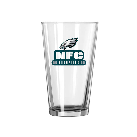 Philadelphia Eagles 16oz Conference Champs Pint Glass - Logo Brands - Flyclothing LLC
