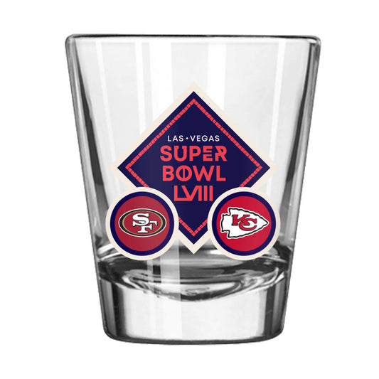 Super Bowl 58 2oz Dueling Shot Glass - Logo Brands - Flyclothing LLC