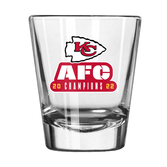 KC Chiefs 2oz Conference Champs Shot Glass - Logo Brands - Flyclothing LLC