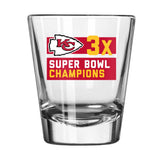 KC Chiefs 2oz SB Champions Repeating Shot Glass - Logo Brands - Flyclothing LLC