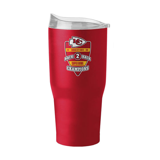 Kansas City Chiefs 30oz SB 58 Champions Back to Back Powder Coat Tumbler - Logo Brands - Flyclothing LLC