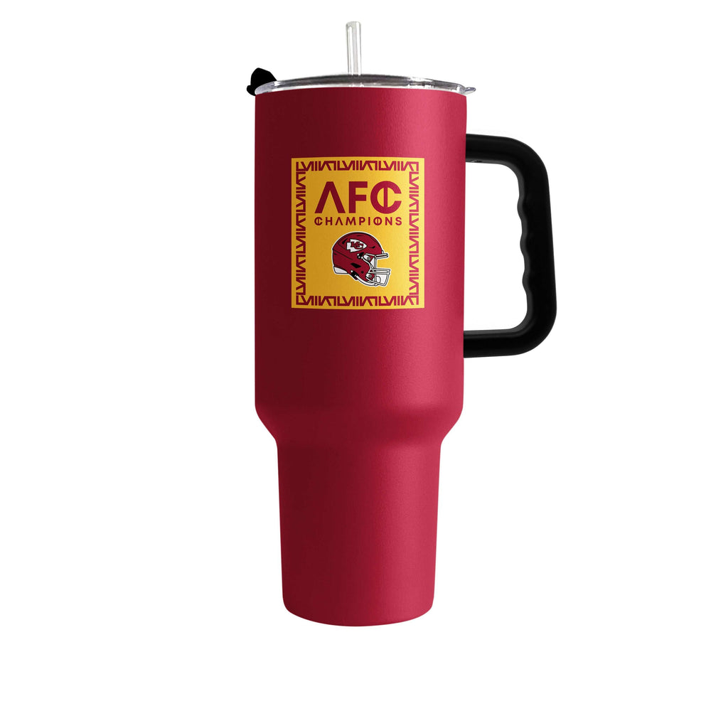 Kansas City Chiefs 40oz Conference Champs Powder Coat Tumbler - Logo Brands - Flyclothing LLC