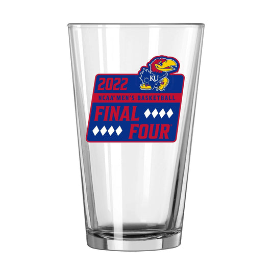 Kansas 16oz Final Four Bound Pint Glass - Logo Brands - Flyclothing LLC