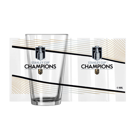Vegas Golden Knights 16oz 2023 Stanley Cup Champions Pint Glass - Logo Brands - Flyclothing LLC