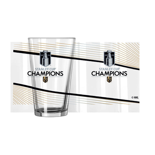 Vegas Golden Knights 16oz 2023 Stanley Cup Champions Pint Glass - Logo Brands - Flyclothing LLC