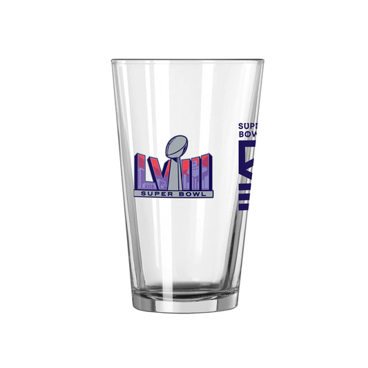 Super Bowl 58 16oz Pint Glass - Logo Brands - Flyclothing LLC