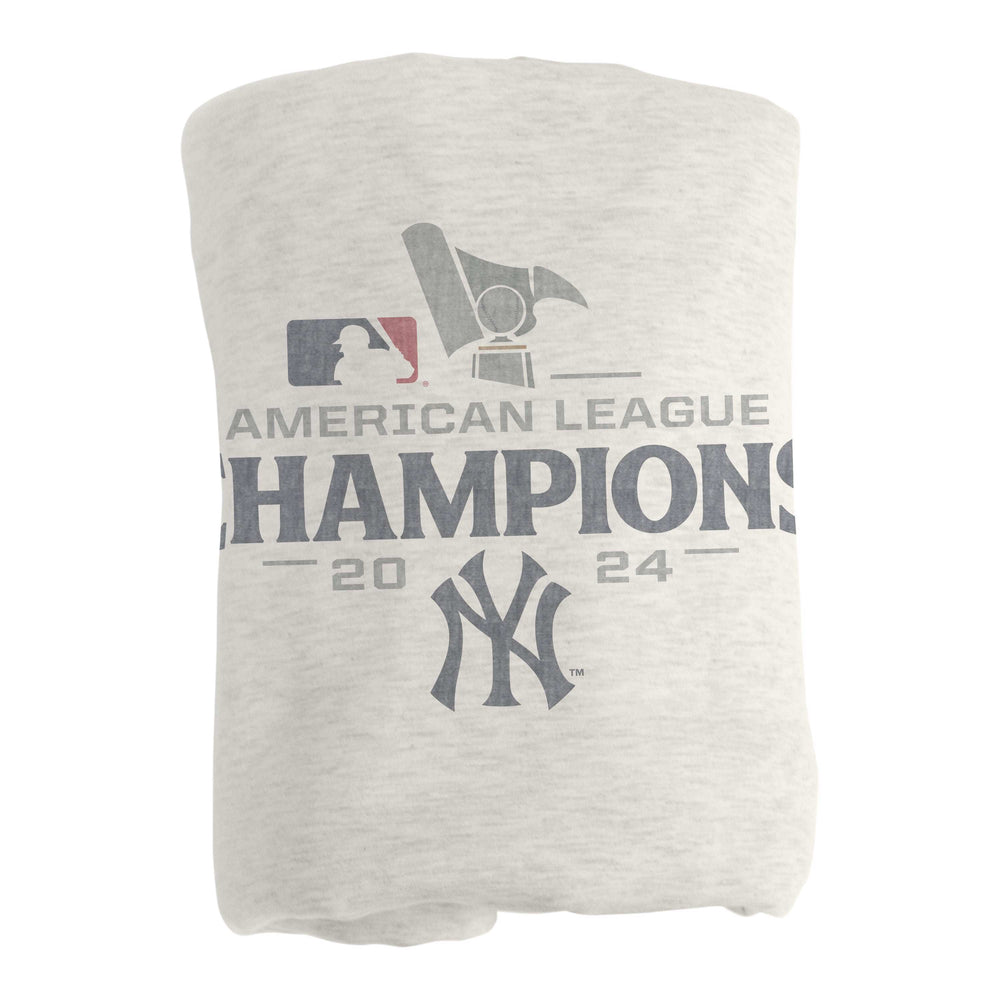 NY Yankees 2024 American League Champs Sublimated Sweatshirt Blanket - Logo Brands - Flyclothing LLC