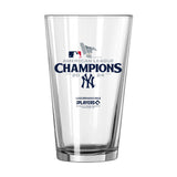 NY Yankees 2024 American League Champs 16oz Roster Pint Glass - Logo Brands - Flyclothing LLC