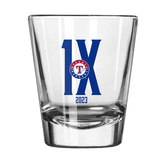Texas Rangers 2oz 2023 World Series Champions Repeat Shot Glass - Logo Brands - Flyclothing LLC