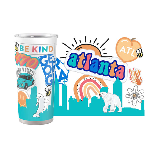 Atlanta 20oz Native Powder Coat Tumbler - Logo Brands - Flyclothing LLC