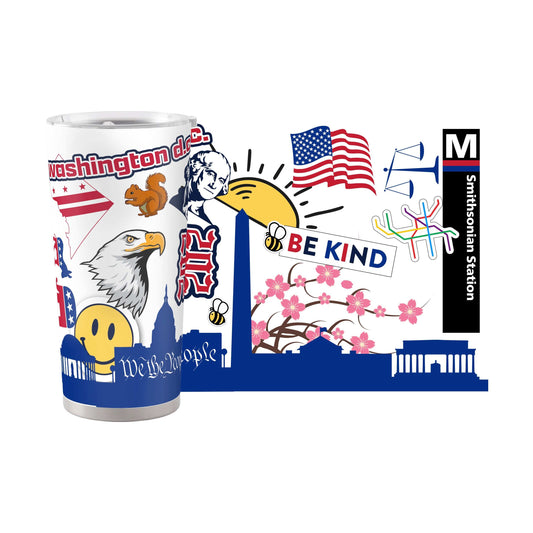 Washington DC 20oz Native Powder Coat Tumbler - Logo Brands - Flyclothing LLC