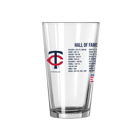 Minnesota Twins HOF 16oz Pint Glass - Logo Brands - Flyclothing LLC