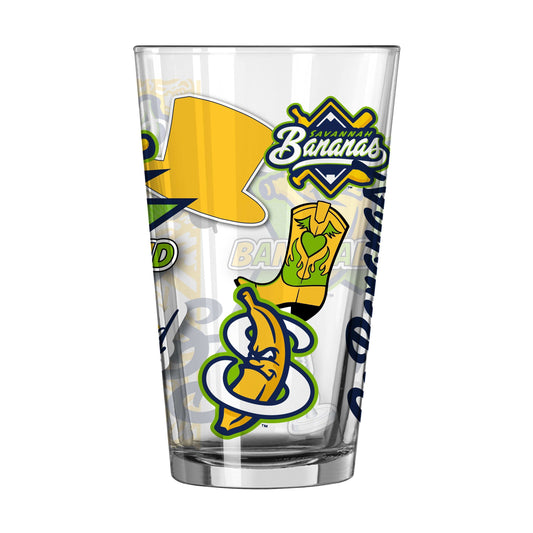 Savannah Bananas 16oz Native Pint Glass - Logo Brands - Flyclothing LLC