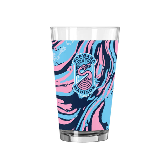Forward Madison FC 16oz Marble Pint Glass - Logo Brands - Flyclothing LLC