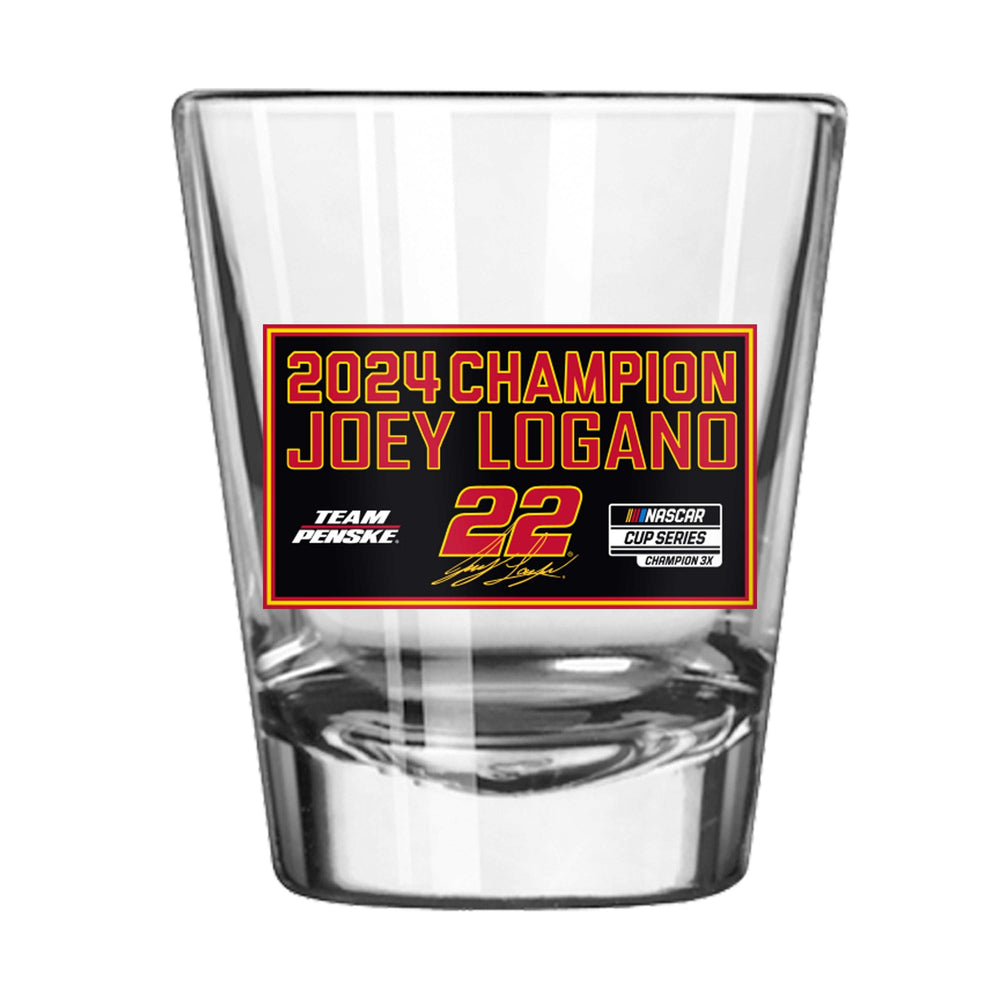 Joey Logano 2024 Nascar Cup Champions 2oz Shot Glass - Logo Brands - Flyclothing LLC