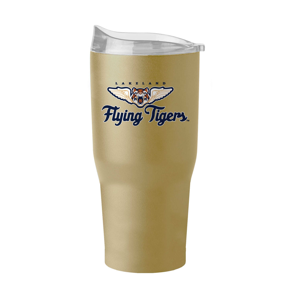 Lakeland Flying Tigers Khaki 30oz Flipside Powder Coat Tumbler - Logo Brands - Flyclothing LLC
