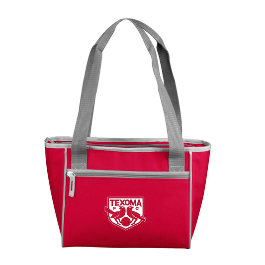 Texoma FC Red Crosshatch 16 Can Cooler Tote - Logo Brands - Flyclothing LLC