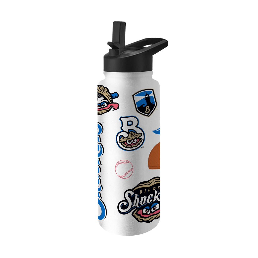 Biloxi Shuckers 34oz Native Quencher Bottle - Logo Brands - Flyclothing LLC