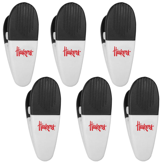 Nebraska Cornhuskers Chip Clip Magnets, 6pk - Siskiyou Buckle - Flyclothing LLC
