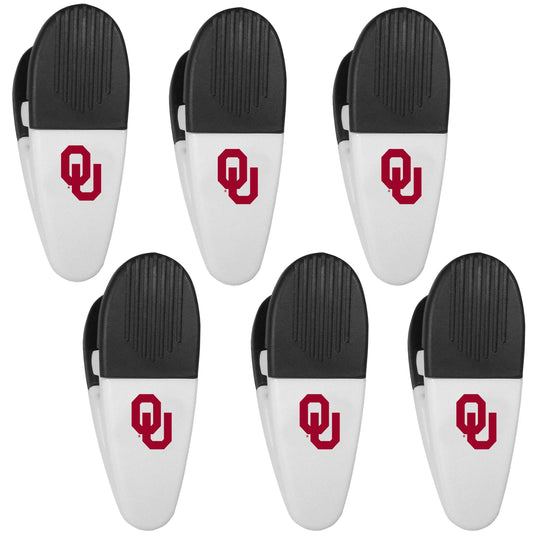 Oklahoma Sooners Chip Clip Magnets, 6pk - Siskiyou Buckle - Flyclothing LLC