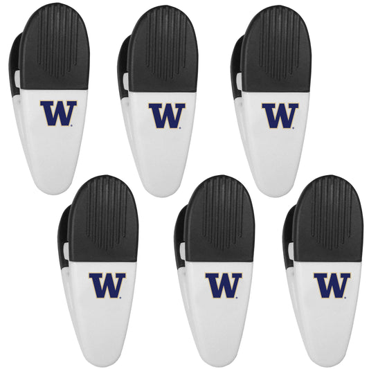 Washington Huskies Chip Clip Magnets, 6pk - Siskiyou Buckle - Flyclothing LLC