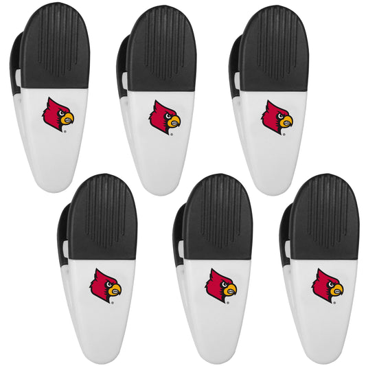 Louisville Cardinals Chip Clip Magnets, 6pk
