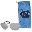 N. Carolina Tar Heels Aviator Sunglasses and Bag Set - Siskiyou Buckle - Flyclothing LLC