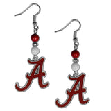 Alabama Crimson Tide Fan Bead Dangle Earrings - Alabama Crimson Tide - Flyclothing LLC