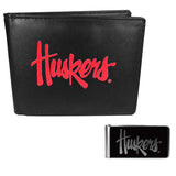 Nebraska Cornhuskers Bi-fold Wallet & Black Money Clip - Nebraska Cornhuskers - Flyclothing LLC